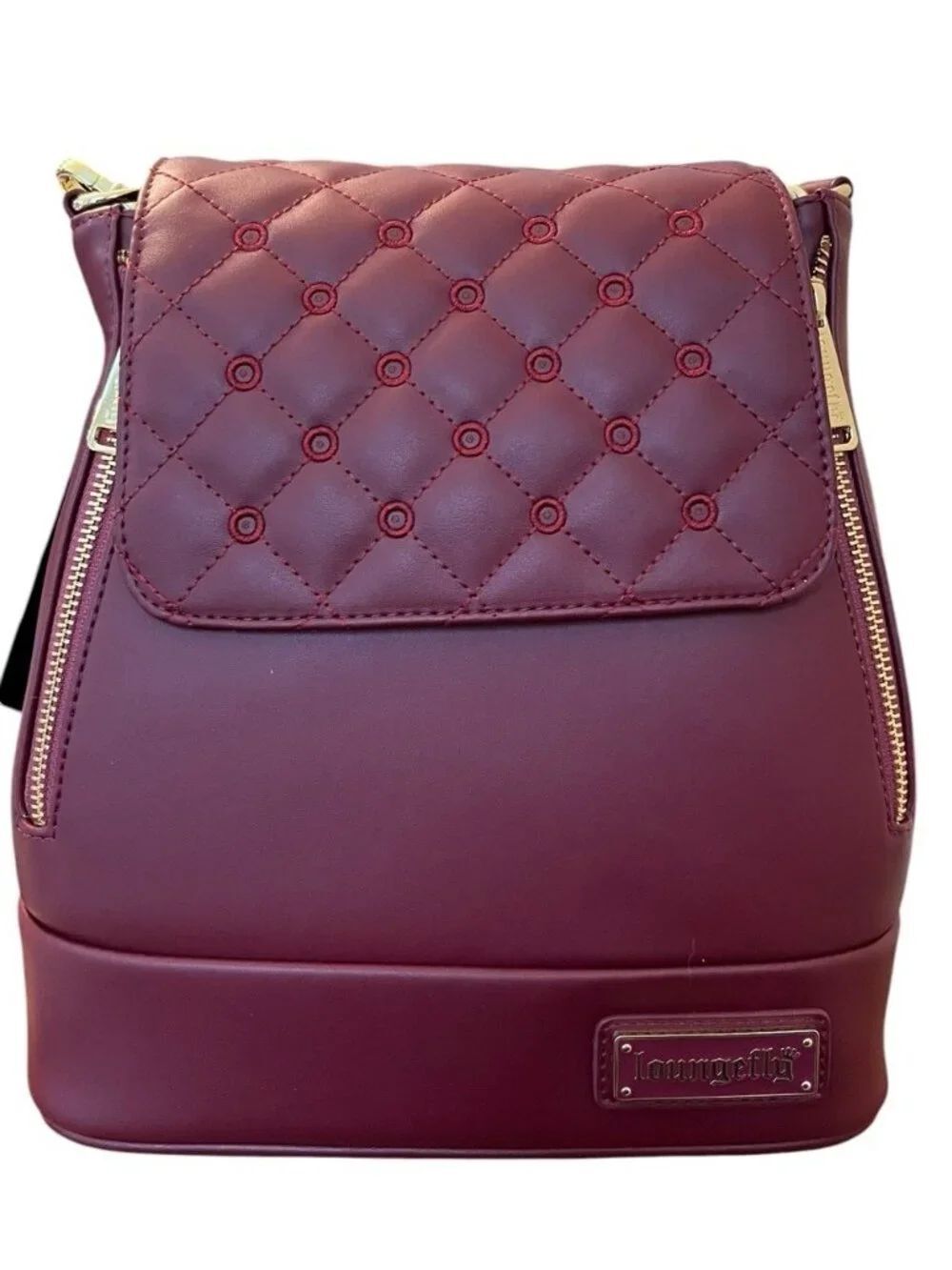 Loungefly The Lilly Red Convertible Mini Backpack & Crossbody Pin Trader Bag NWT